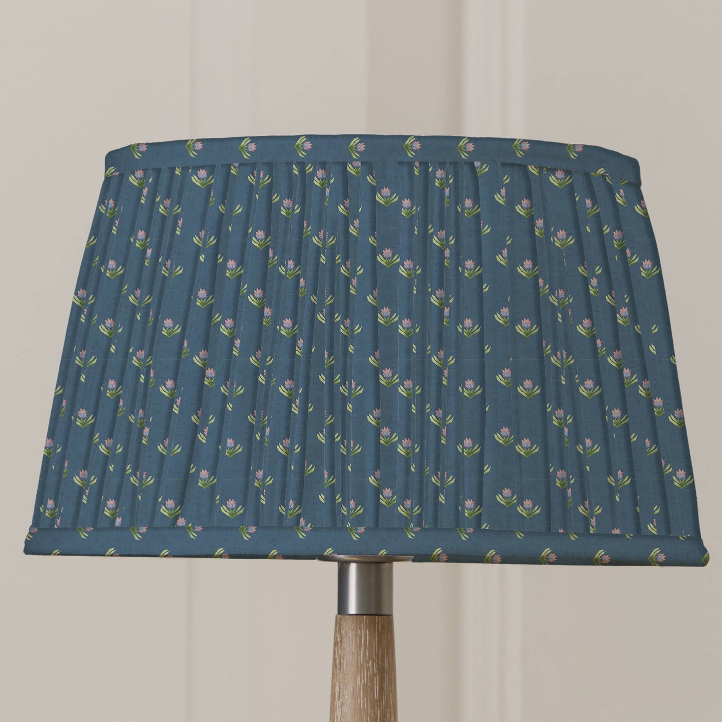 Voyage Maison Raja Pleated Tapered Lamp Shade Denim 30cm
