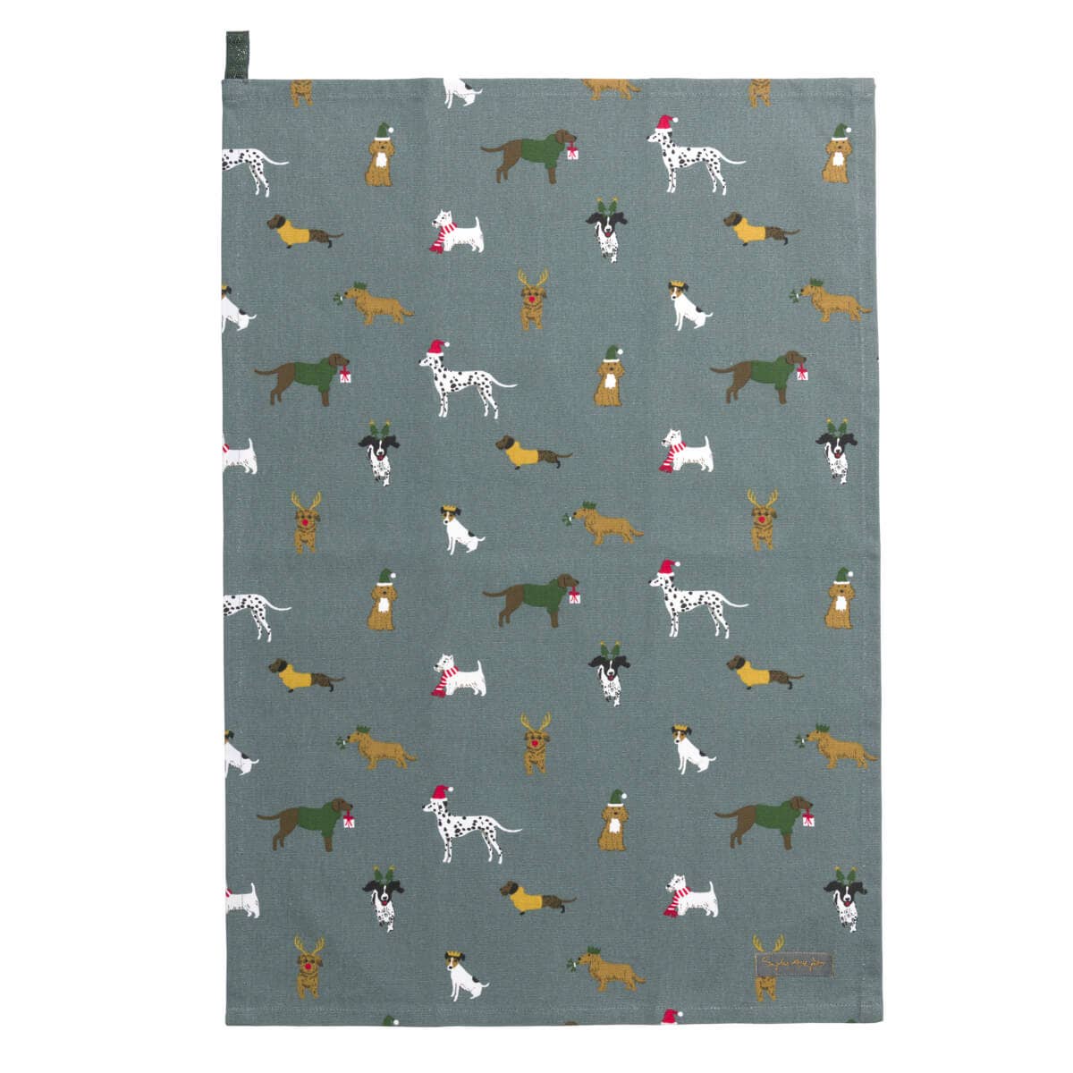 Christmas Dogs Tea Towel Sophie Allport