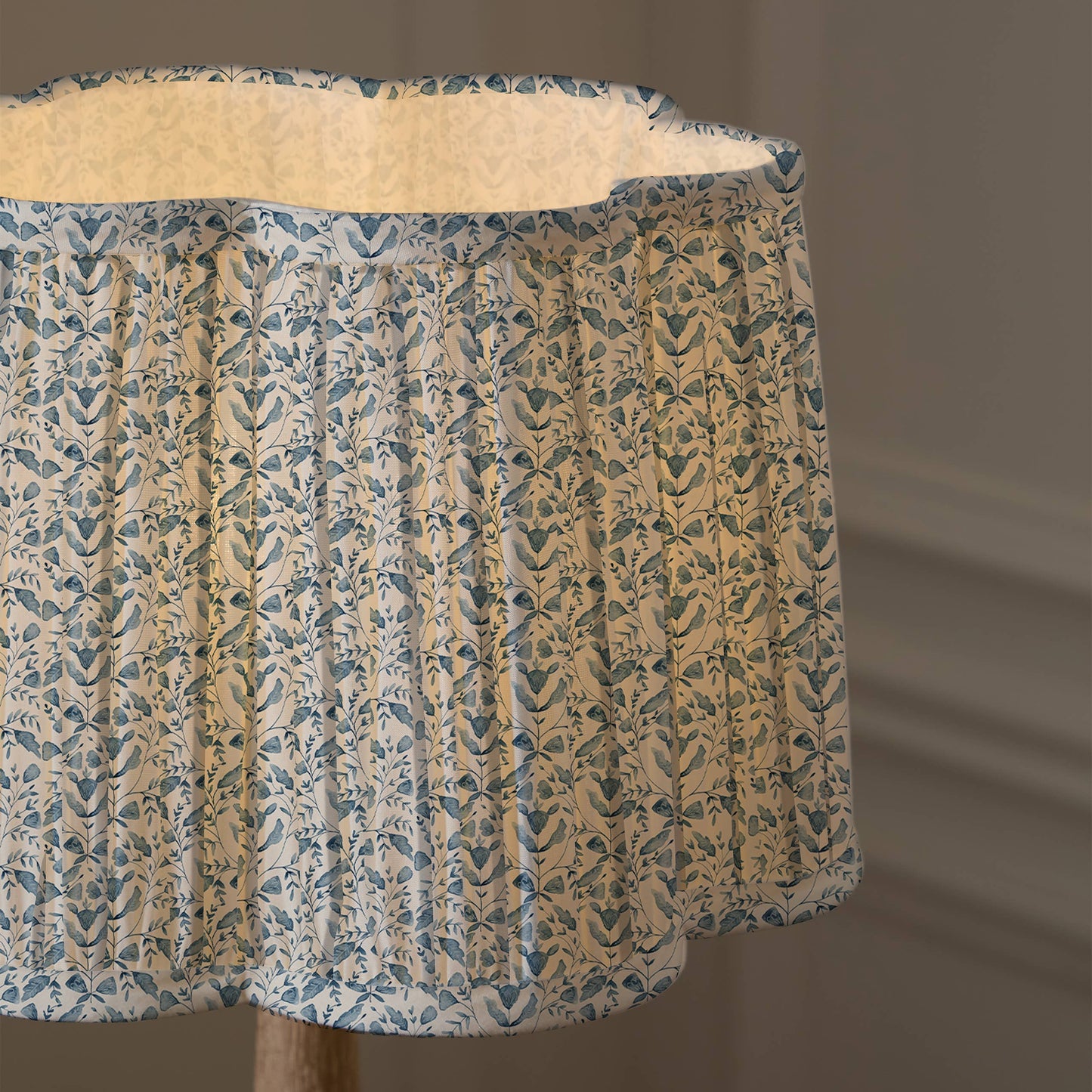 Voyage Maison Juna Pleated Scalloped Lamp Shade Denim 30cm