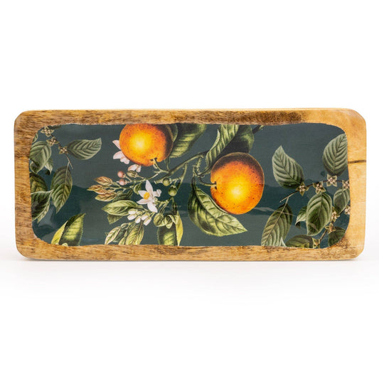Orange Blossom  Mango Wood Serving Platter