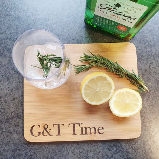 Solid Bamboo Gin and Tonic Chopping Board
