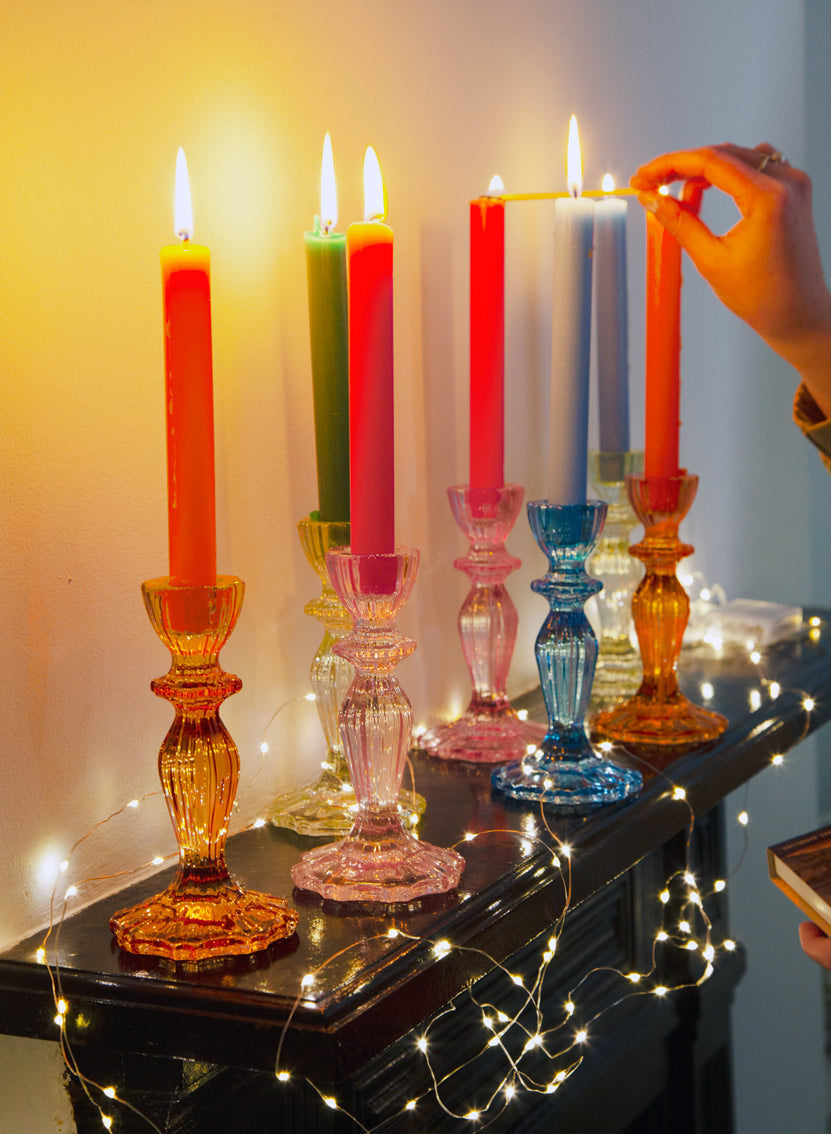Talking Tables Boho Glass Candlestick Holders