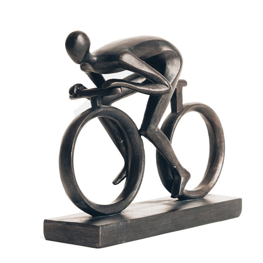 Bentley and Bo Large Bronze Colour Cyclist Sculpture