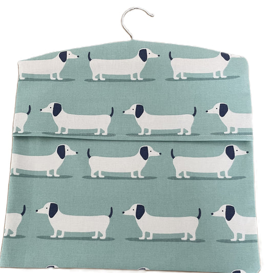 Raspberry Leaf Interiors Handmade Fabric Peg Bag Dachshund Dogs