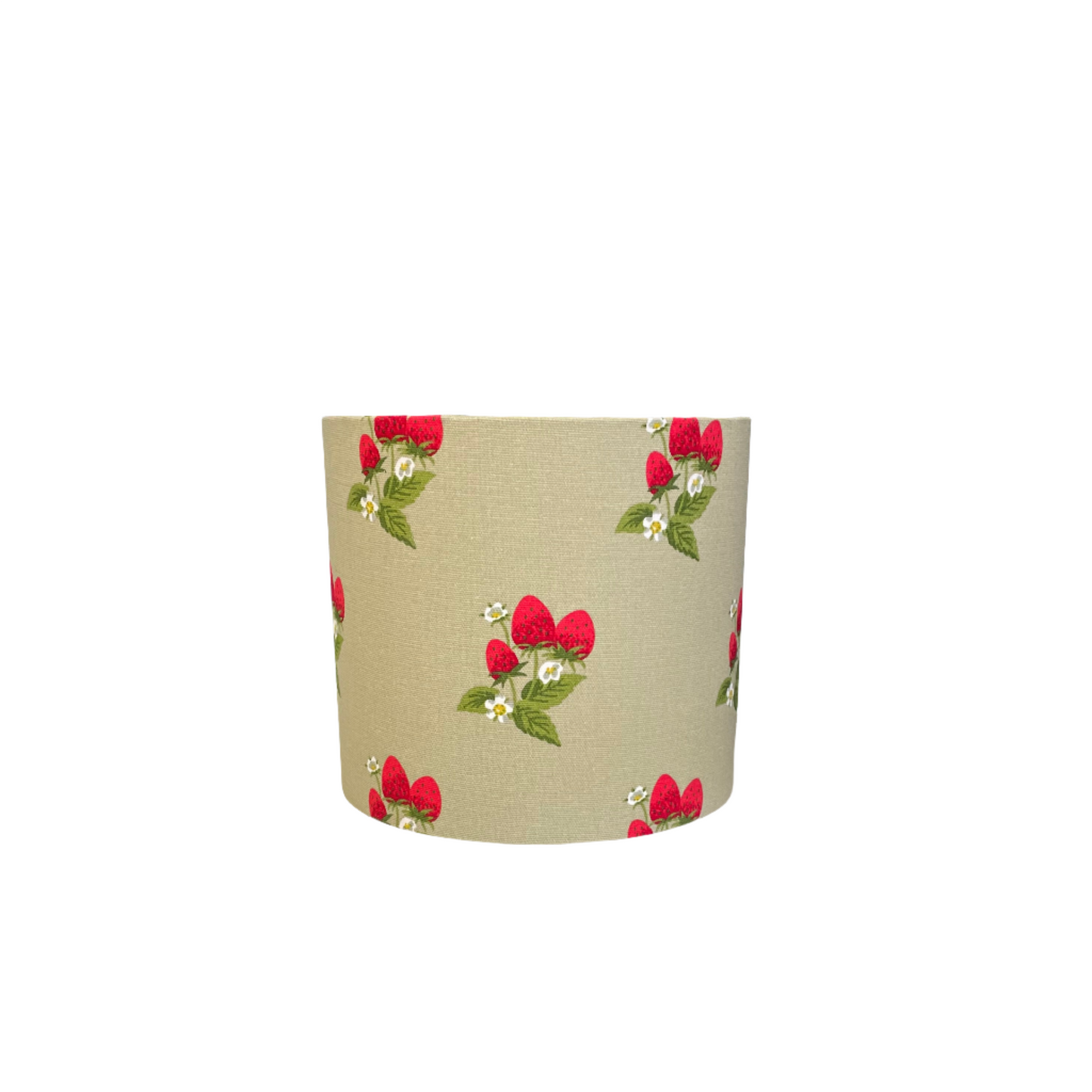 Raspberry Leaf Interiors Handmade Lampshade 20cm Drum Sophie Allport Strawberries