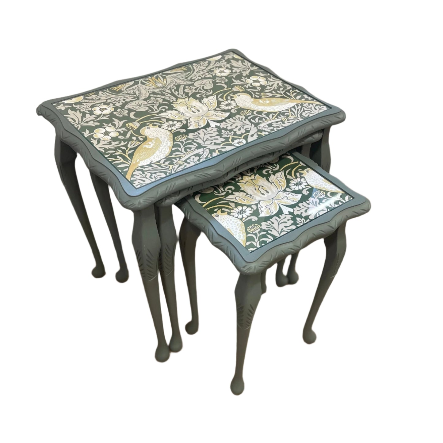 Upcycled Nest of Tables Green