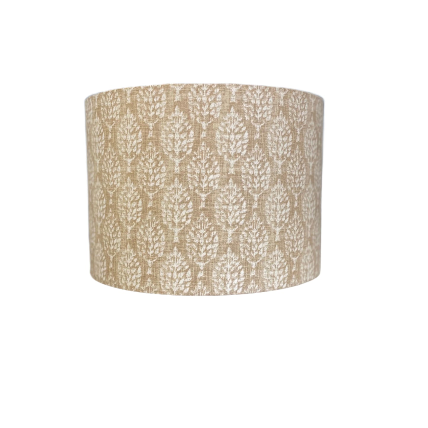Raspberry Leaf Interiors Handmade Fabric Lampshade 30cm Drum Kemble Maize Block Print