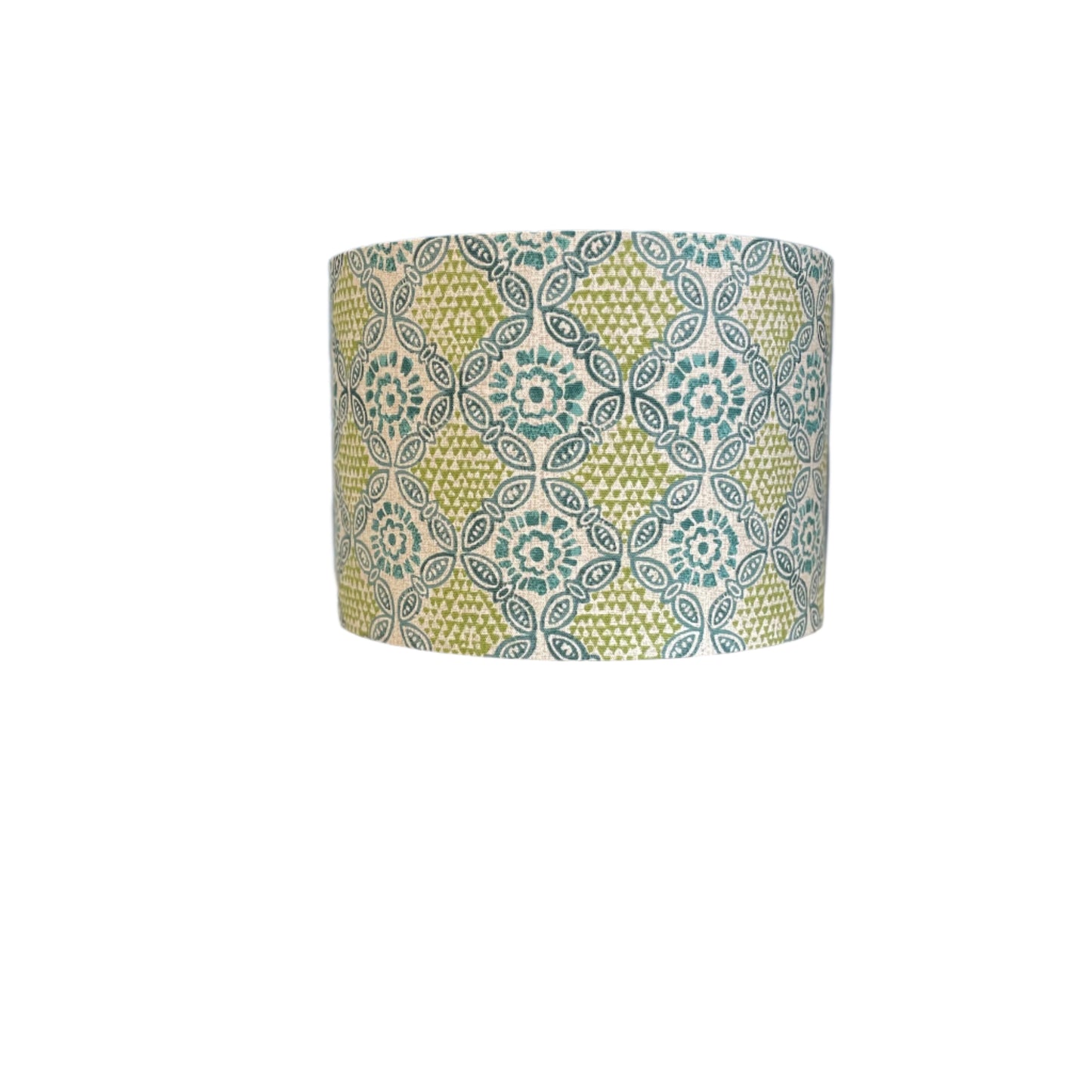 Raspberry Leaf Interiors Handmade Lampshade, 30cm Drum Stardust Opal Fabric