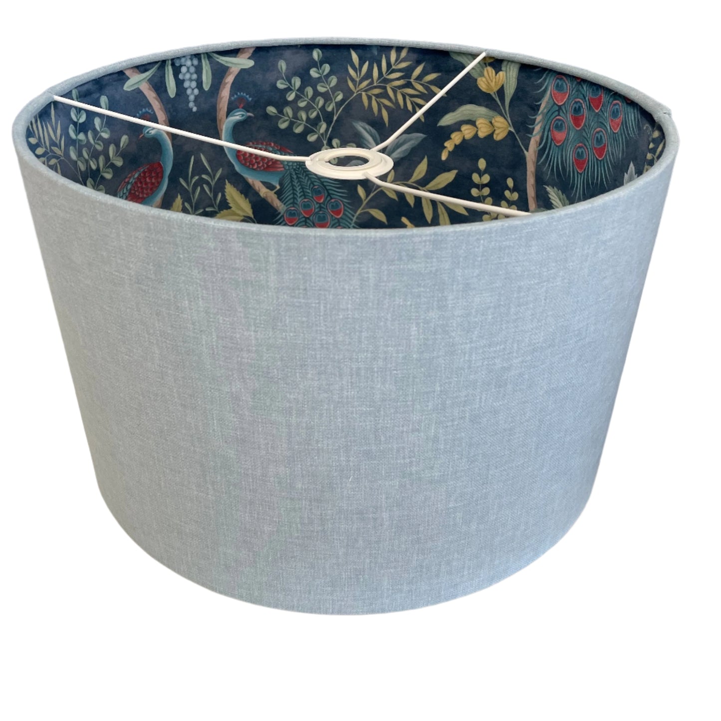 Raspberry Leaf Interiors Handmade Lampshade 40cm Drum Double Sided Parvani Batik