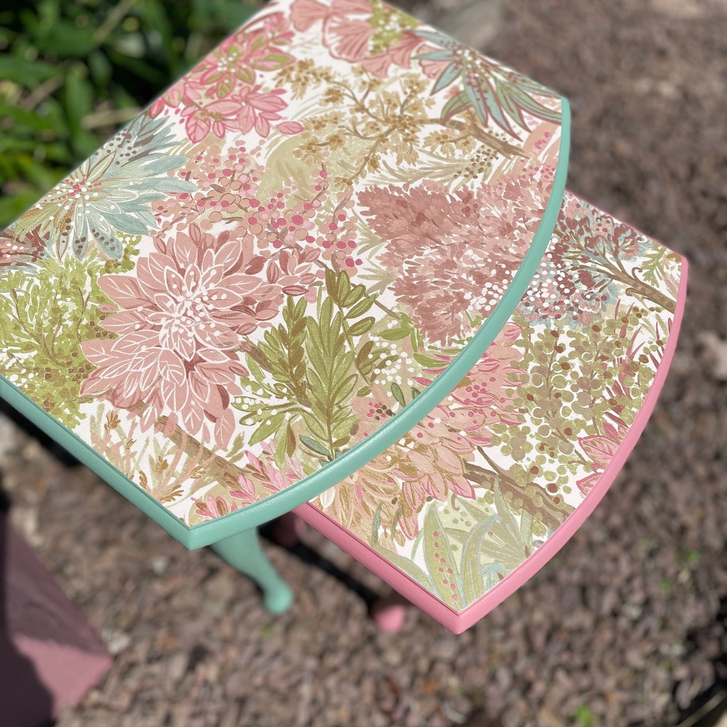 Upcycled Nest of two tables