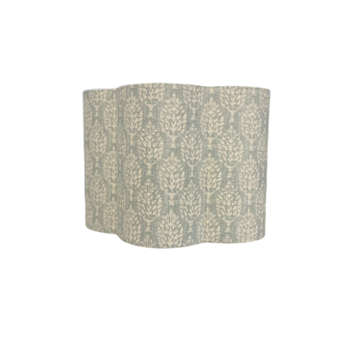 Raspberry Leaf Interiors Handmade Scalloped Blue Lampshade Kemble Haze