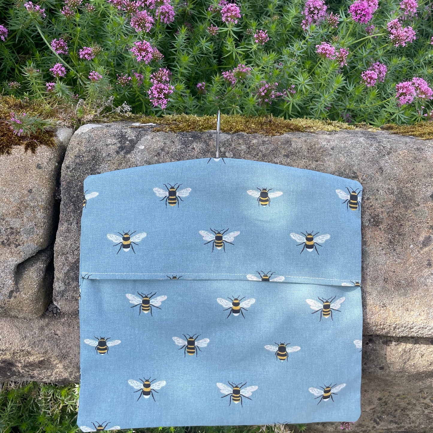 Raspberry Leaf Interiors Handmade Fabric Peg Bag Sophie Allport Bees