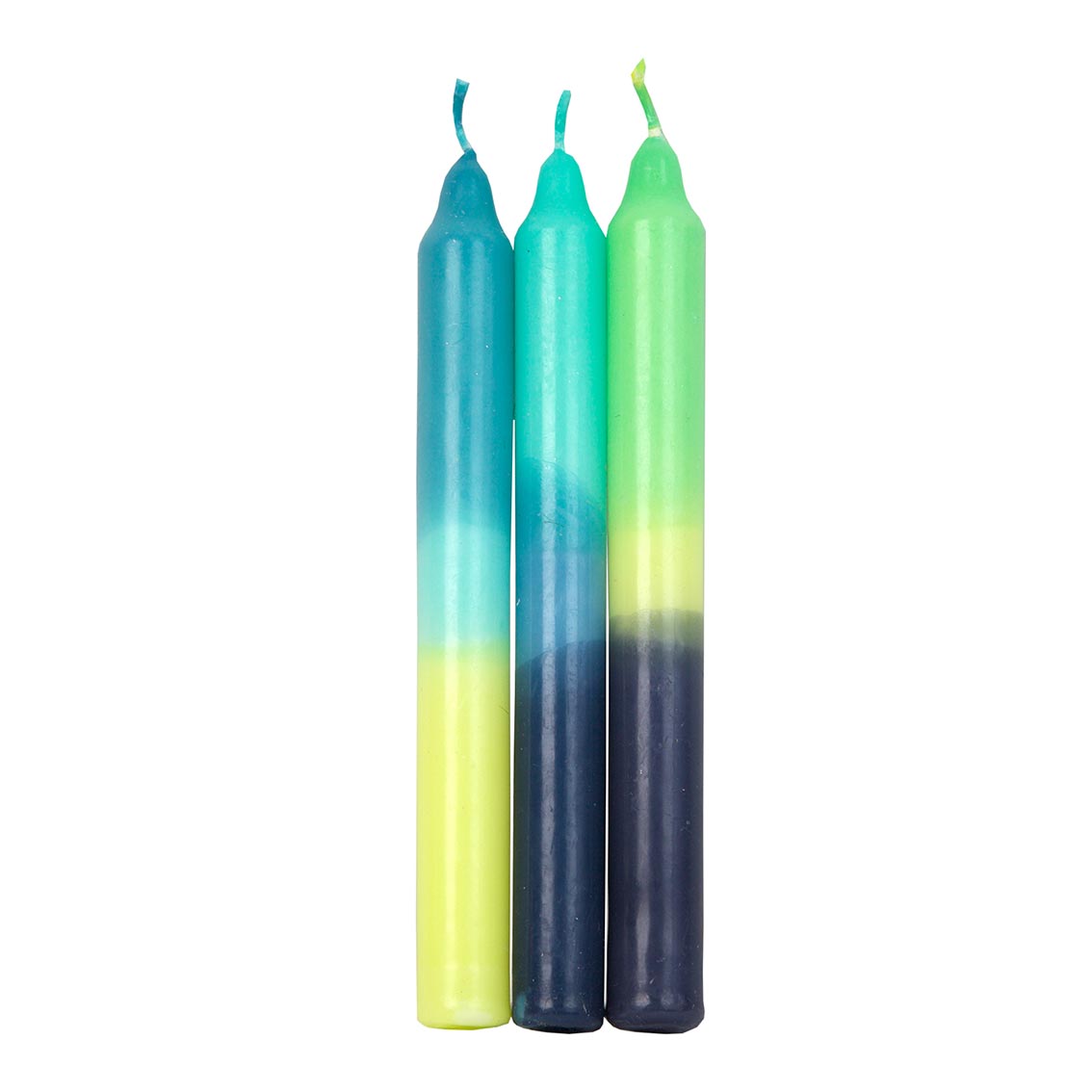 Talking Tables Ombre Blue, Yellow and Green Dinner Candles