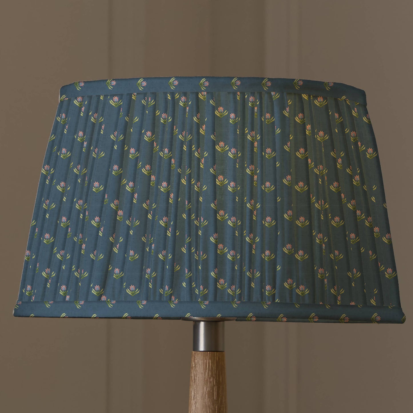 Voyage Maison Raja Pleated Tapered Lamp Shade Denim 30cm