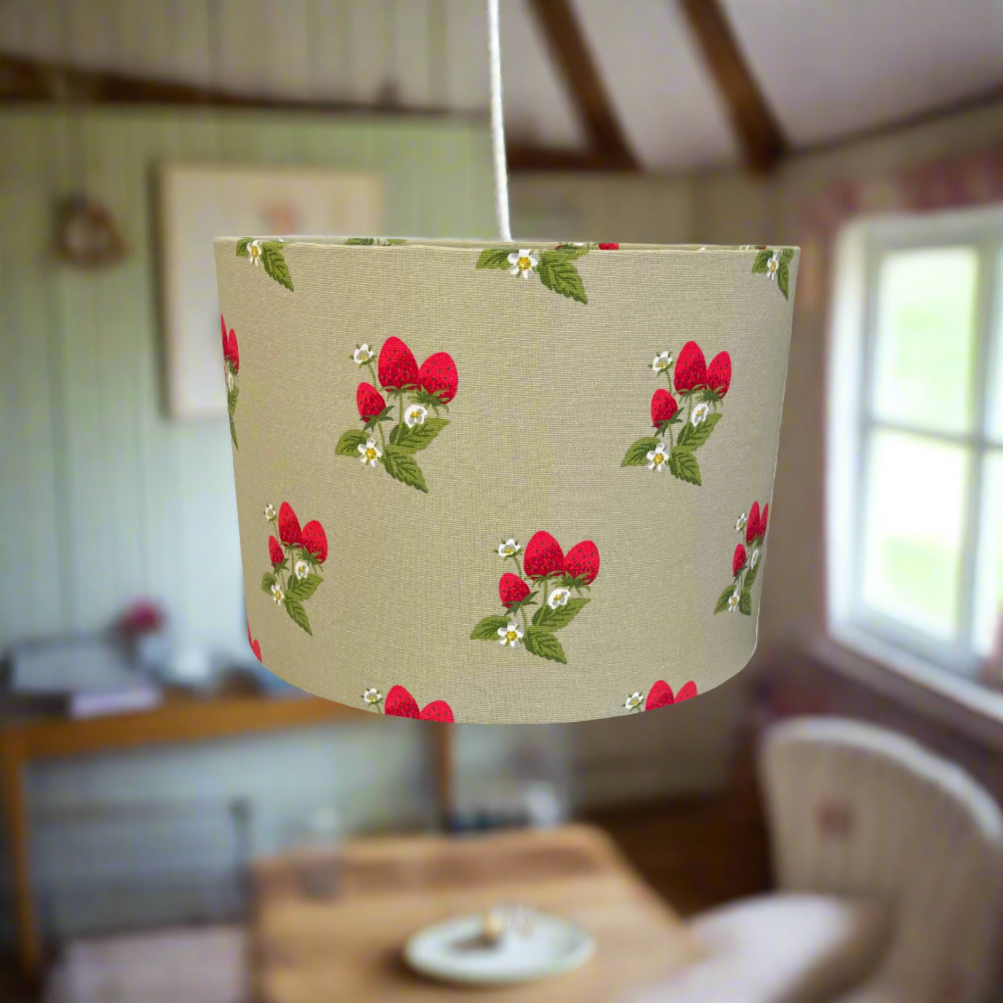 Raspberry Leaf Interiors Handmade Lampshade 30cm Sophie Allport Strawberries
