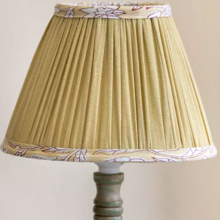 Cotton Pleated Lampshade Biscotti 20cm