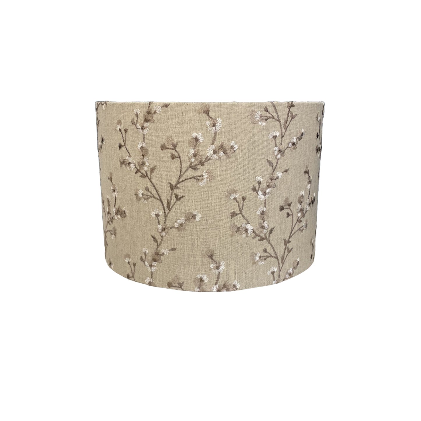 Raspberry Leaf Interiors Handmade Lampshade 30cm Drum Blossom Linen