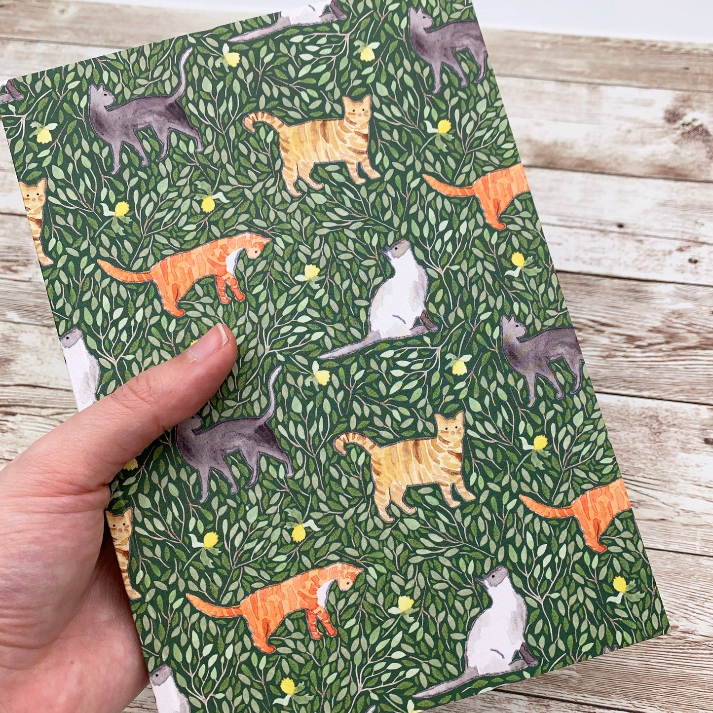 Samantha Hall Designs Cat A5 Lined Notebook