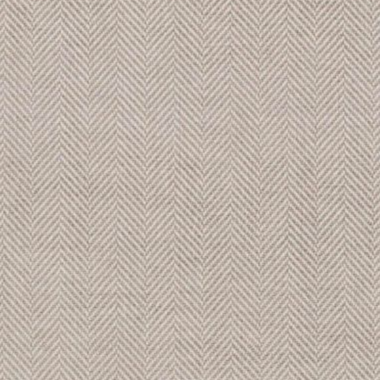 Small Handcrafted Footstool, Cream Fabric, Romo Elcot Stone, Beech Wood Turned Legs