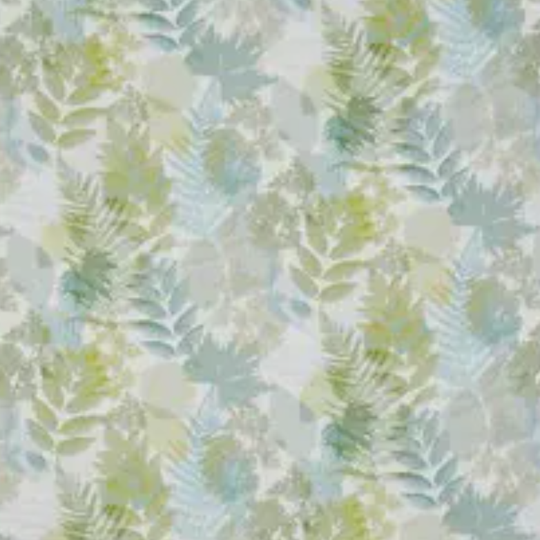 Handmade Fabric Lampshade Forest Willow Blue and Green Pastel Leaf Print