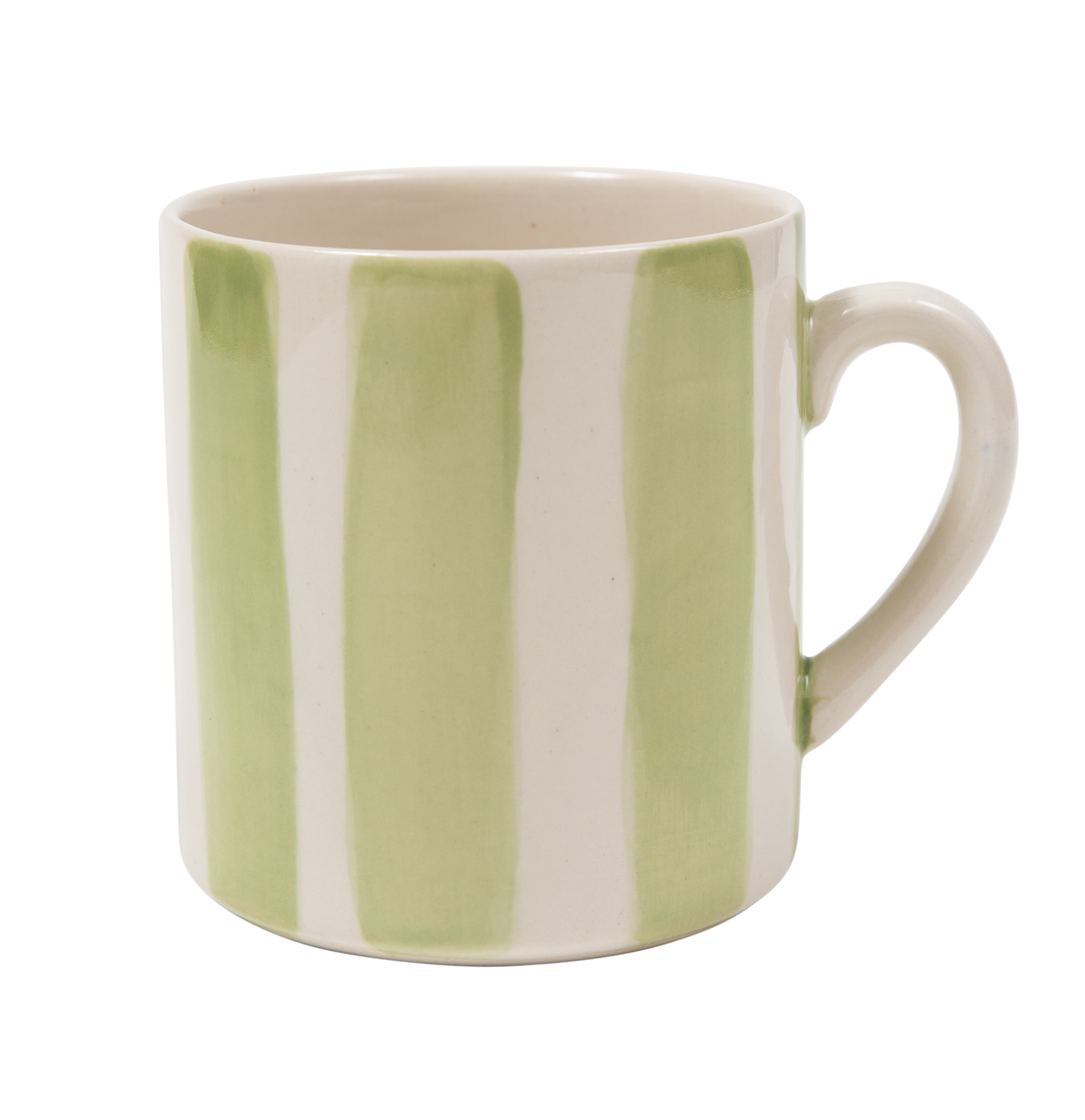 Bold Stripe Ceramic Mug Handmade Handpainted