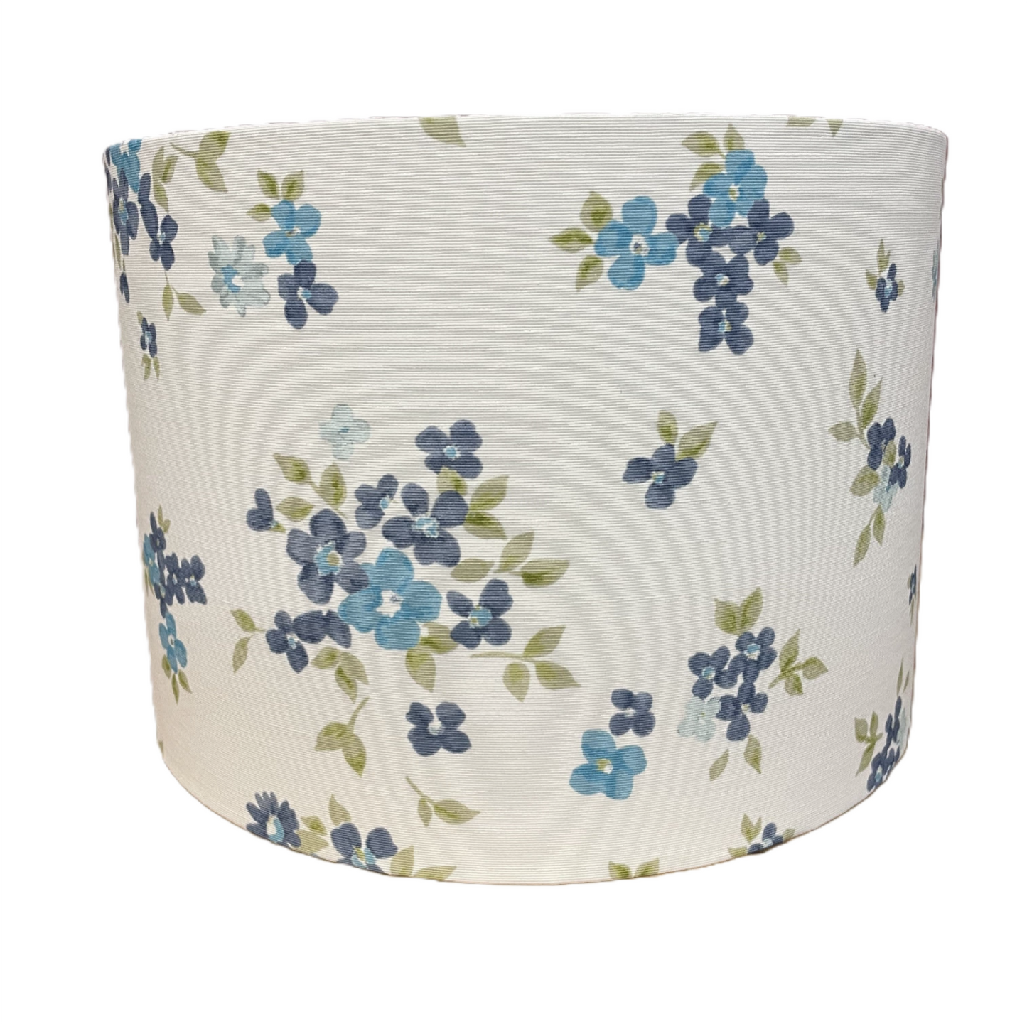 Raspberry Leaf Interiors Handmade Lampshade 30cm Drum Style Mavis Cornflower