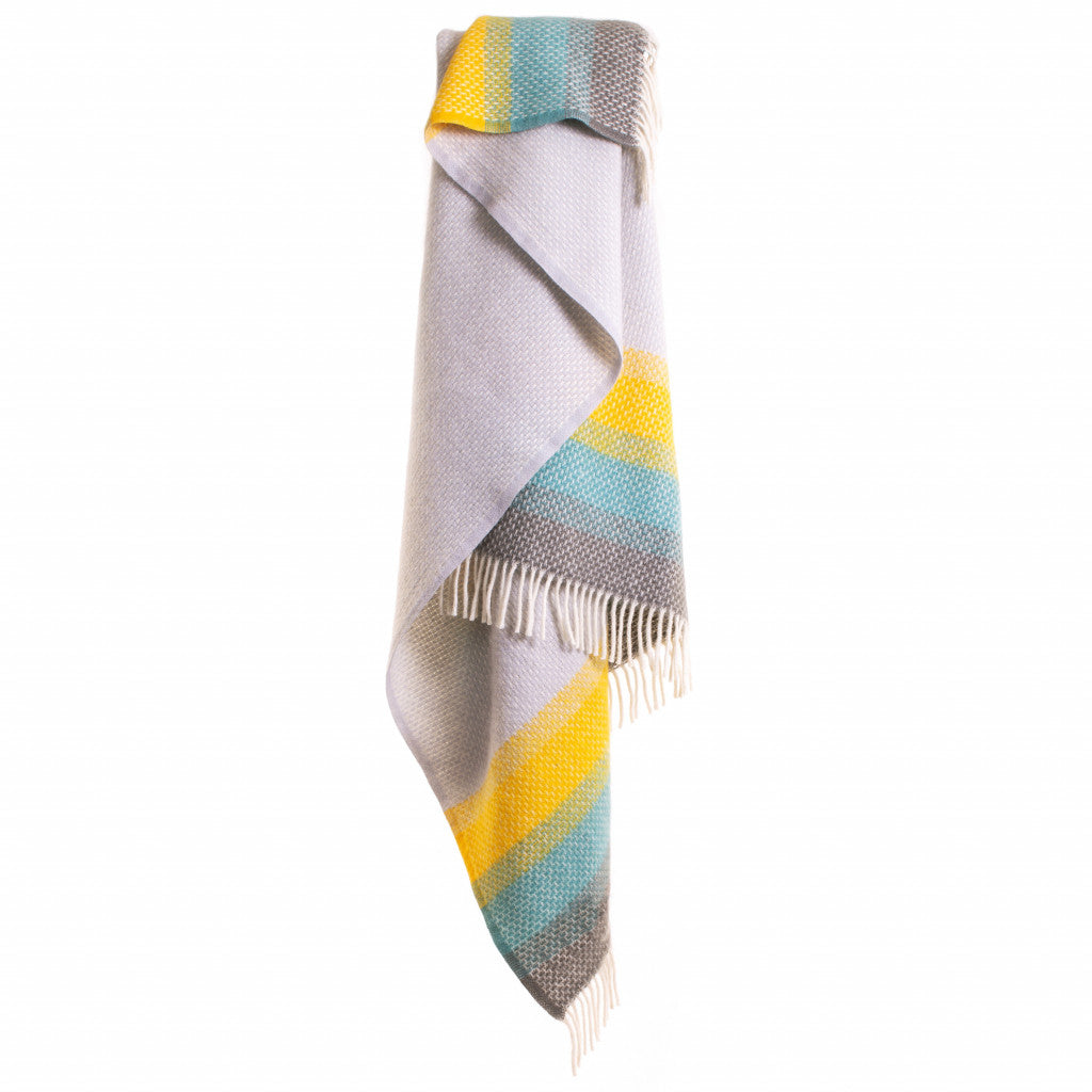Tweedmill Lifestyle Wool Throw Blanket Ombre Tidal