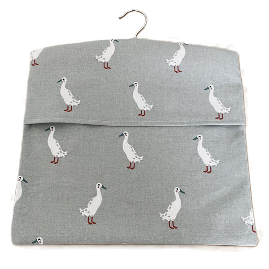 Raspberry Leaf Interiors Handmade Fabric Peg Bag Sophie Allport Runner Duck