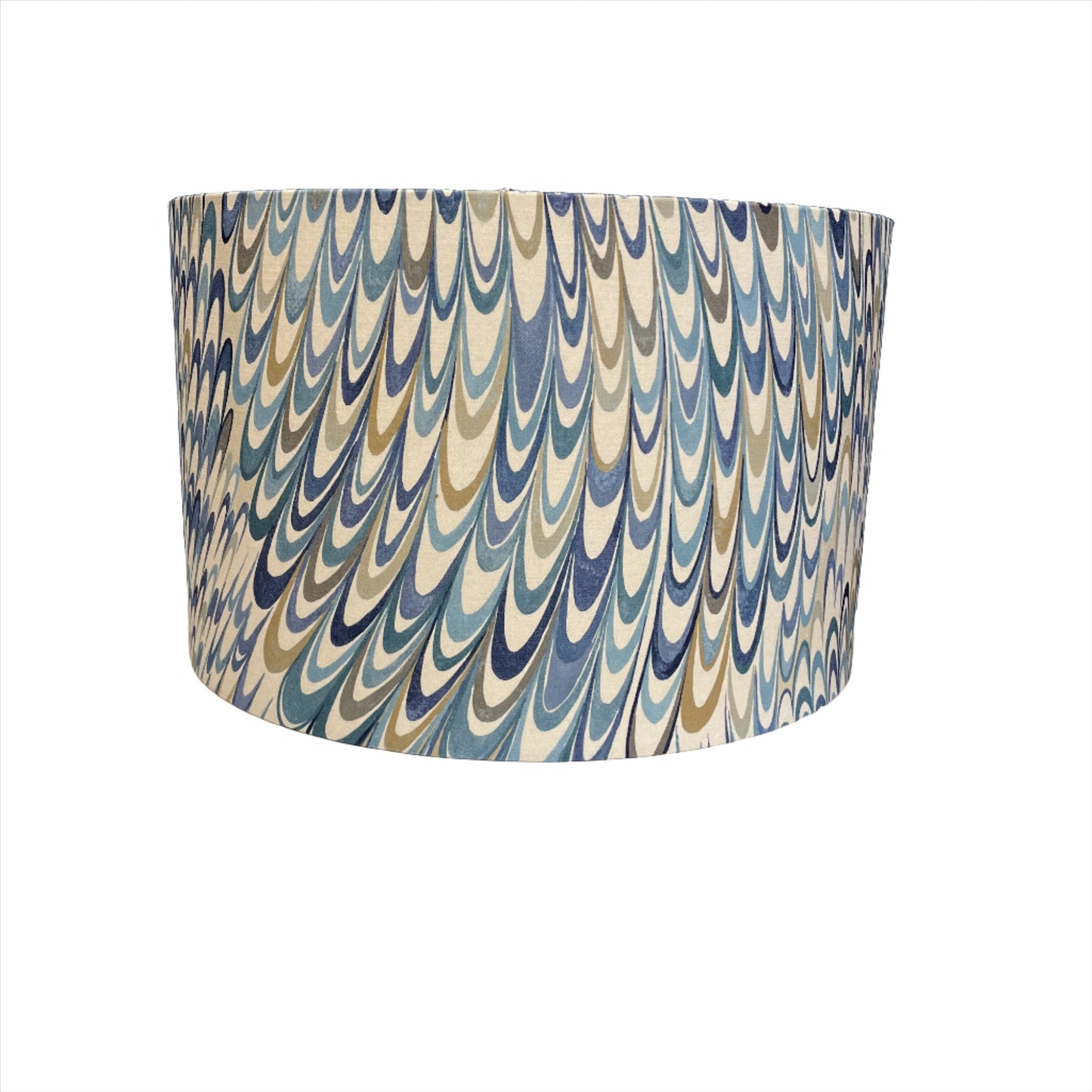 Raspberry Leaf Interiors Handmade Lampshade 40cm Drum Seraphina Sapphire