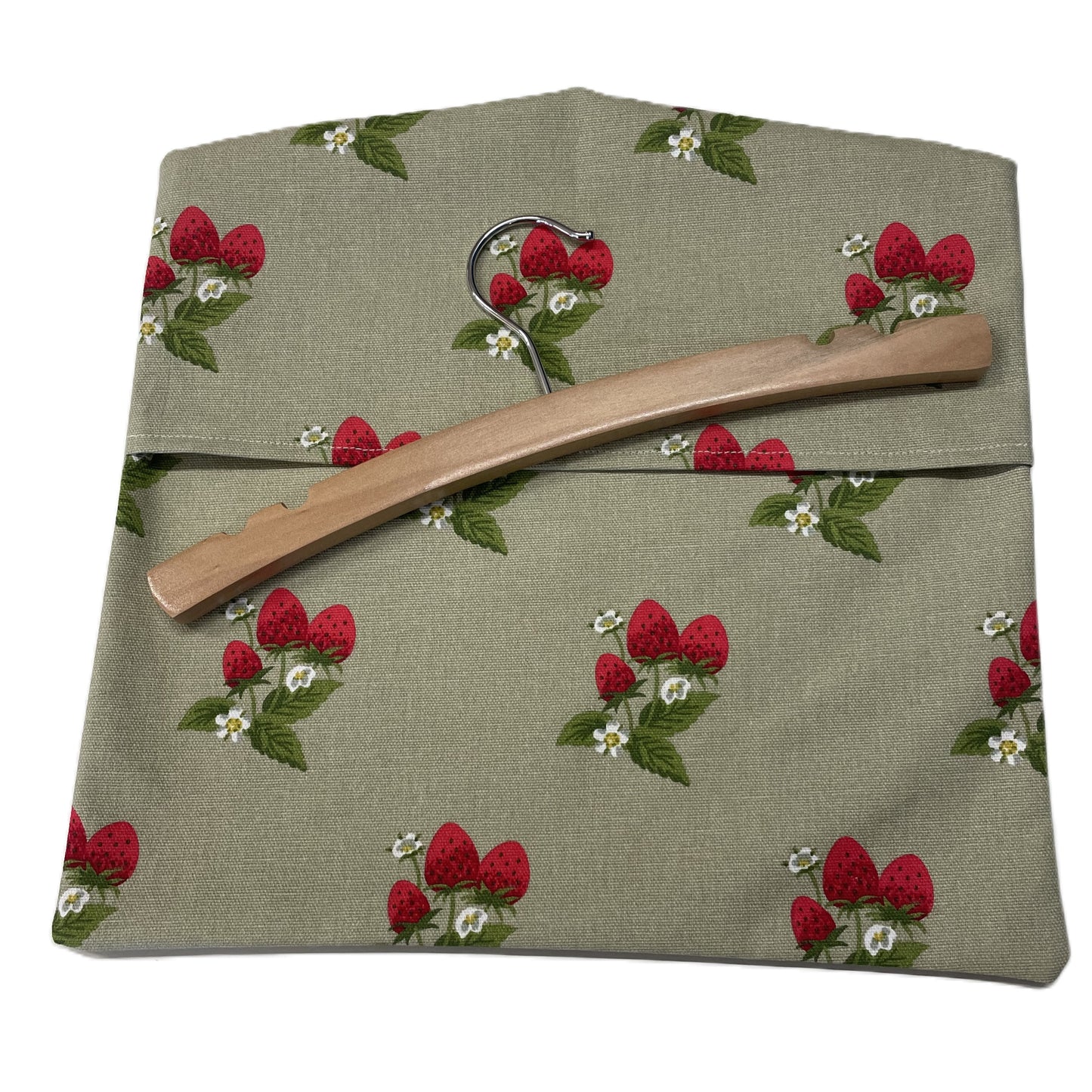 Raspberry Leaf Interiors Handmade Fabric Peg Bag Sophie Allport Strawberries