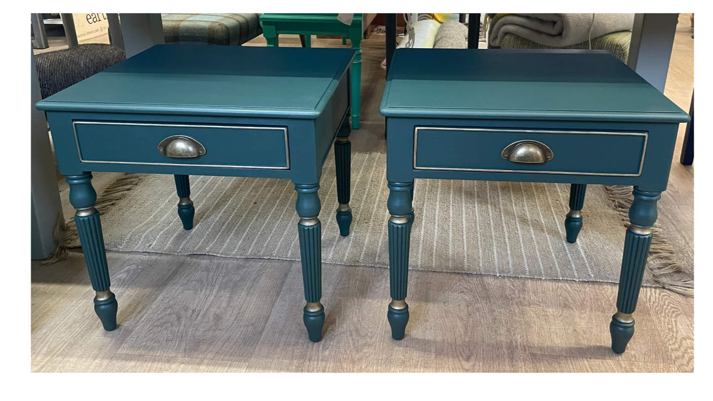 Pair of Upcycled Lamp or Bedside Tables