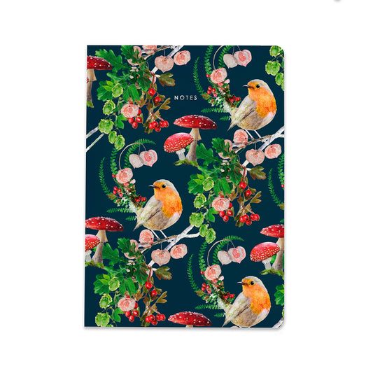 Winter Robin Notebook by Lola Design