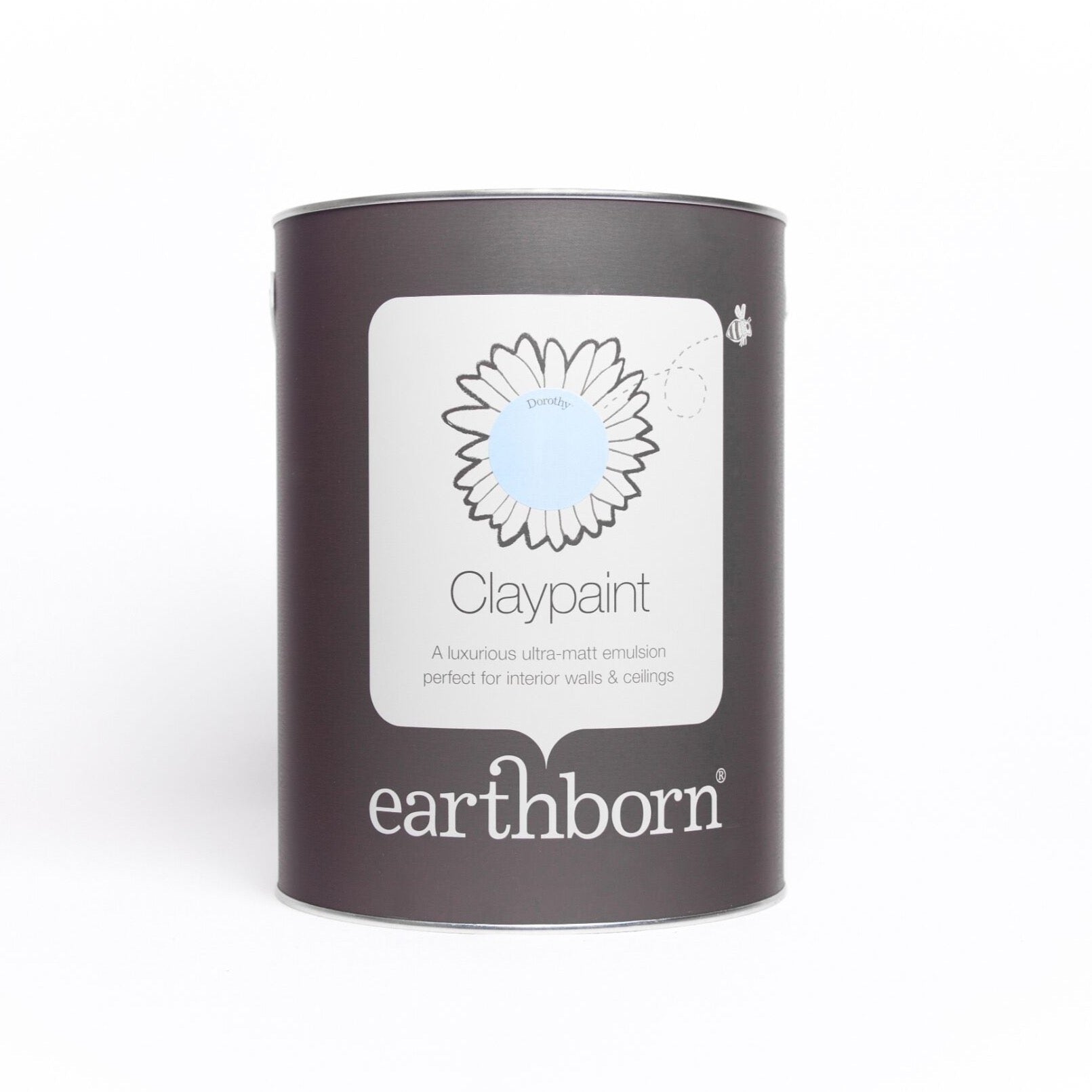 Earthborn White Clay Breathable Claypaint 5 Litre Tin | Raspberry Leaf Interiors Scotland UK