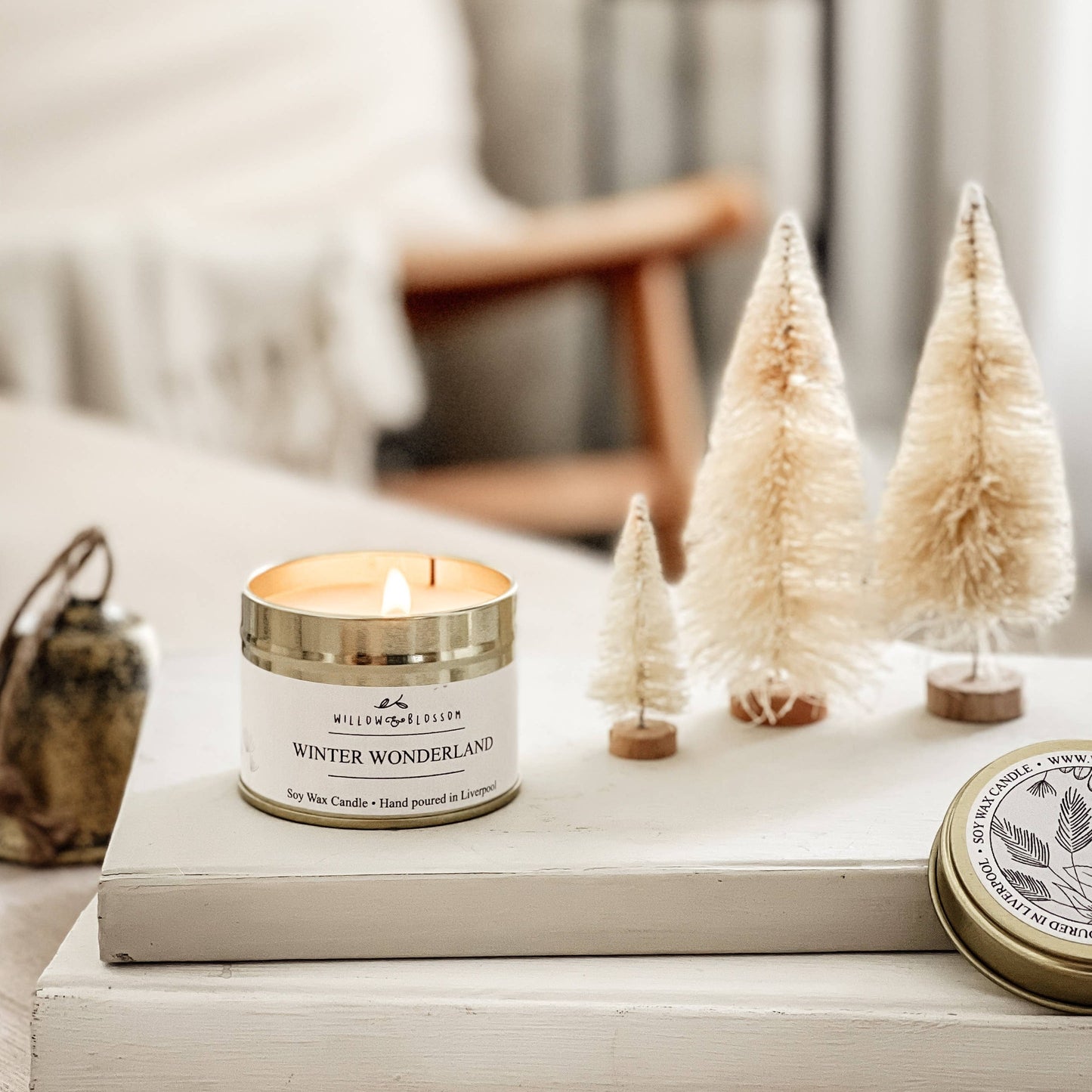 A winters night Botanical tin candle