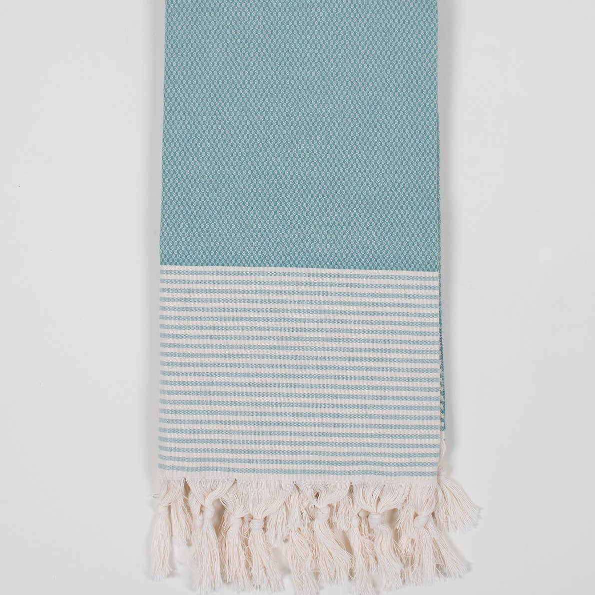 Bohemia design greyish green stripy cotton Turkish hammam beach towel