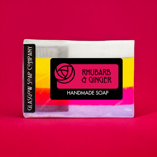 Rhubarb and Ginger Handmade Soap Slice 120g