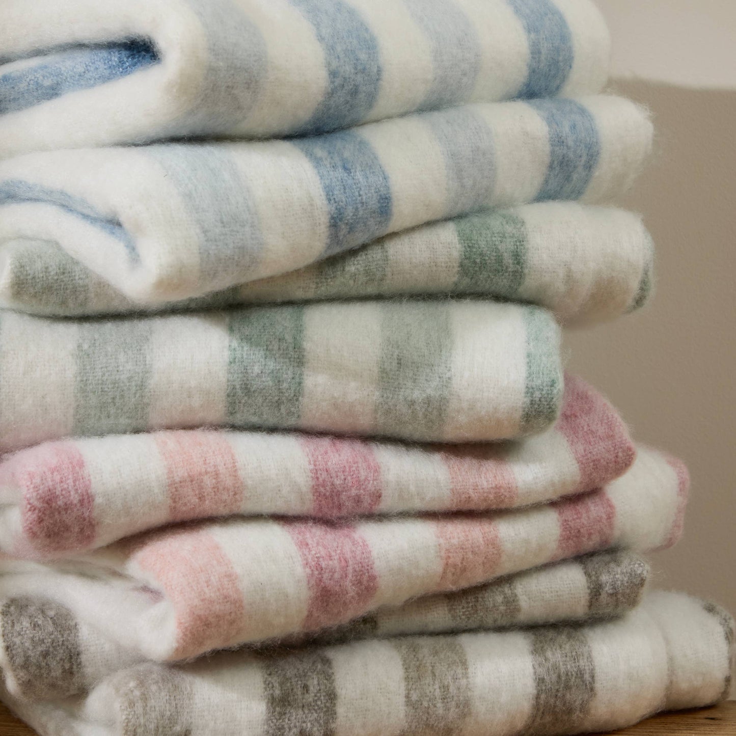 Beechwood Woven Stripe Throw Sky Blue 140x180cm