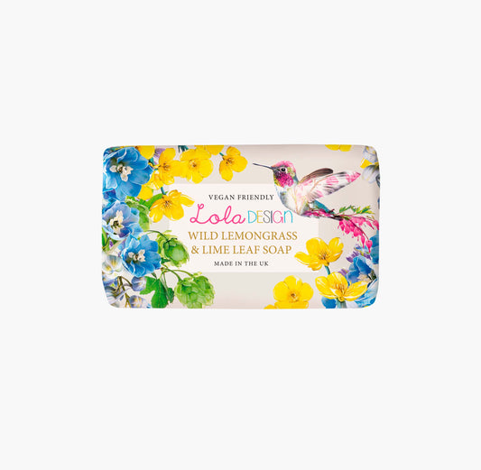 Wild lemongrass and lime leaf hummingbird soap bar