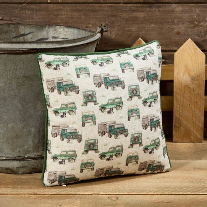 Landy And Collie Dog Printed Polyester Cushion