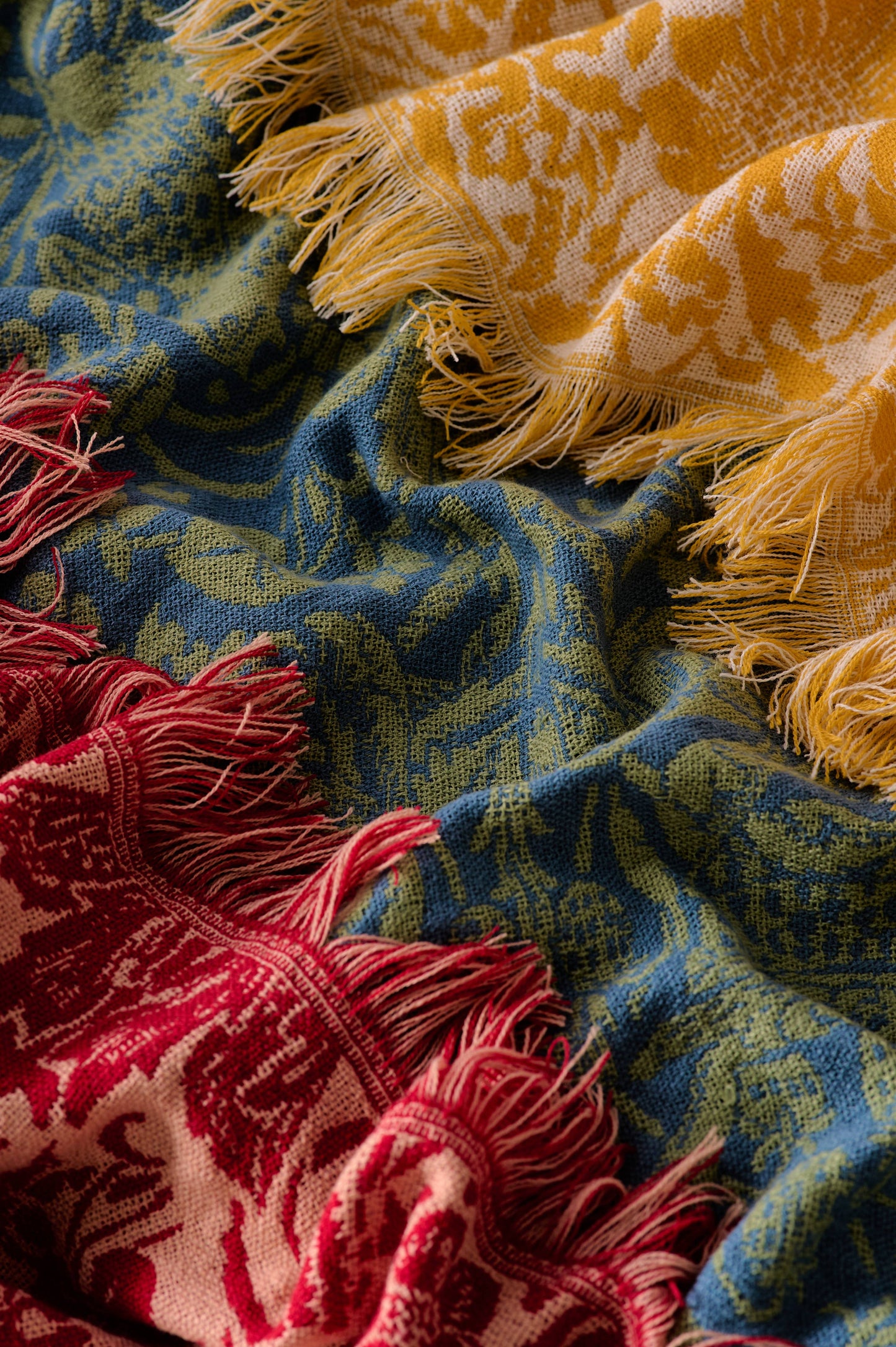 William Morris Recycled Blanket Sage Green