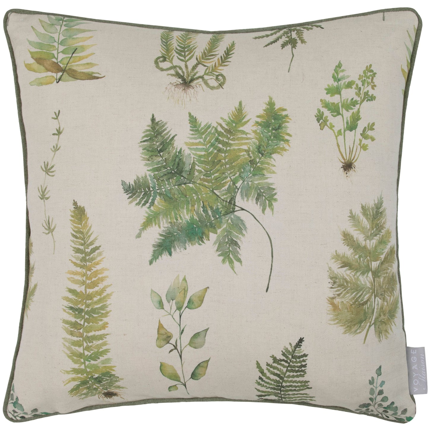 Voyage Maison Verbena Printed Piped Cushion Linen 50 x 50cm