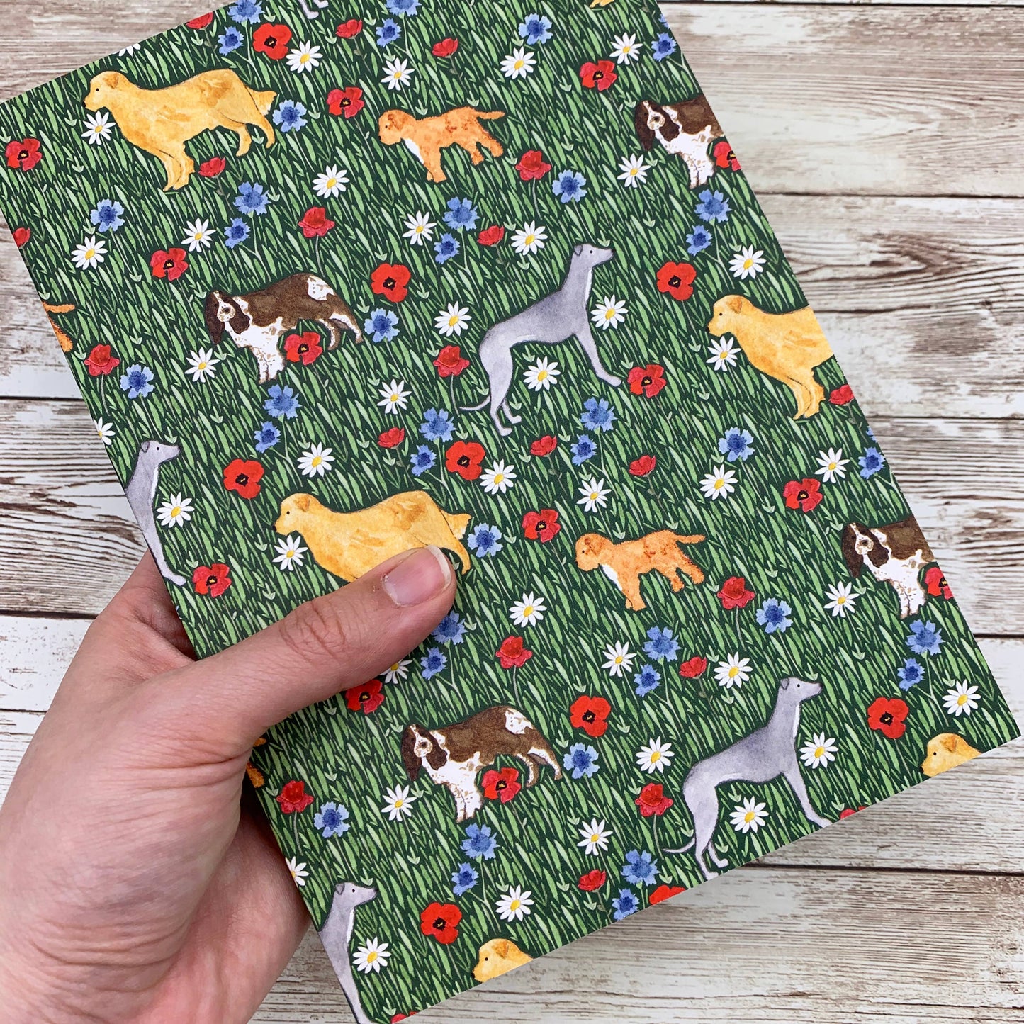 Samantha Hall Designs A5 Wildflower Walkies dog notebook