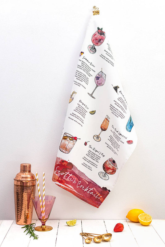 Scottish Signature Cocktails Tea Towel