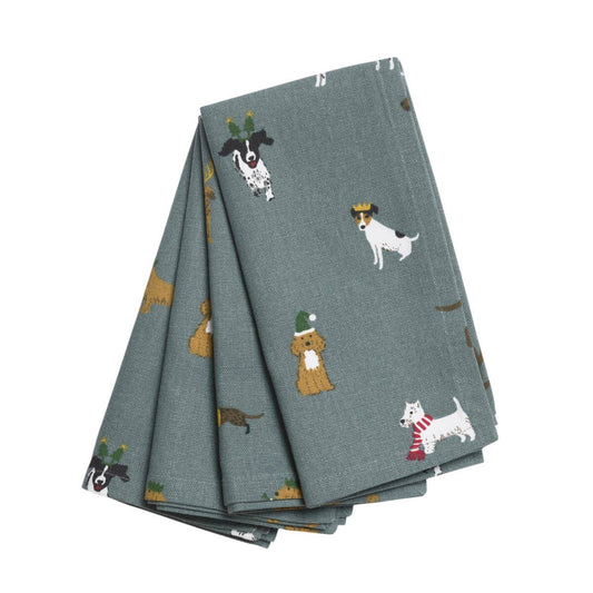 Sophie Allport Christmas Dogs Napkins (Set of 4)