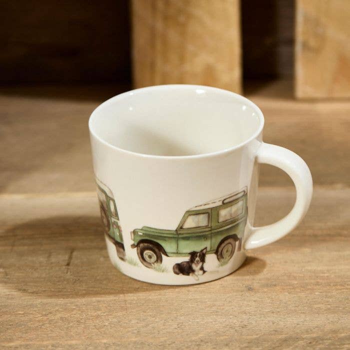 Landy Stoneware Mug With Collie Dog