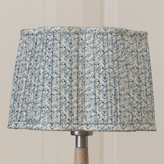 Voyage Maison Juna Pleated Scalloped Lamp Shade Denim 30cm