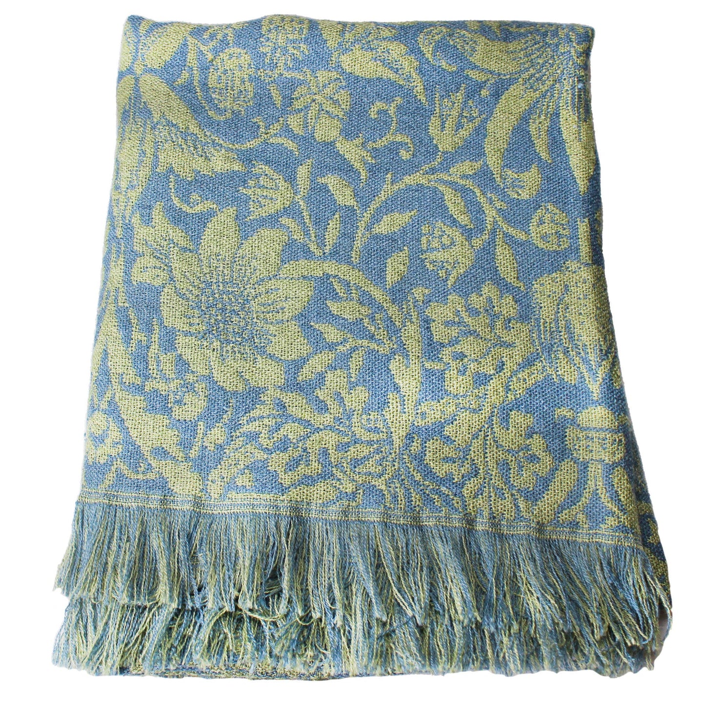 William Morris Recycled Blanket Sage Green