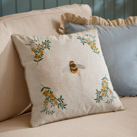 Ramble Bee Tufted Cushion Natural 45 x 45cm