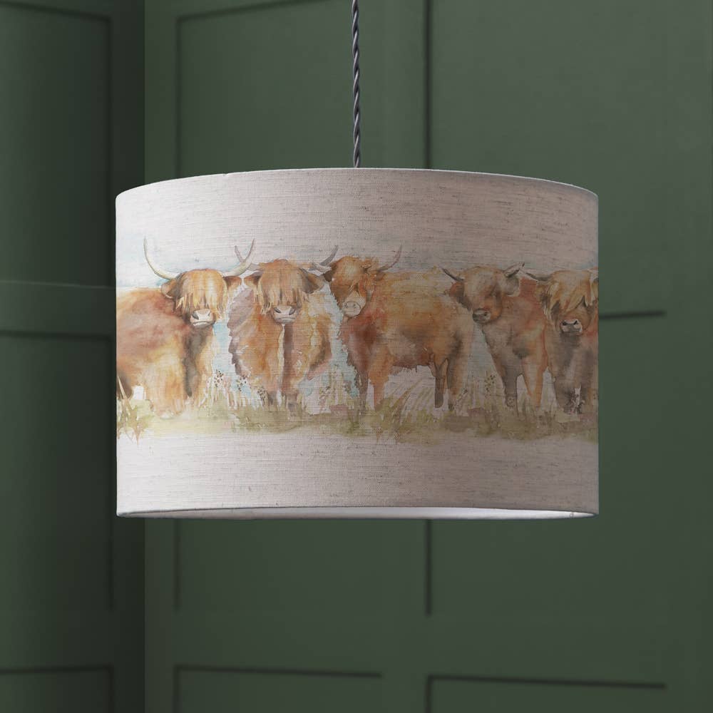 Voyage Maison Highland Cattle Eva Lamp Shade Linen 30cm