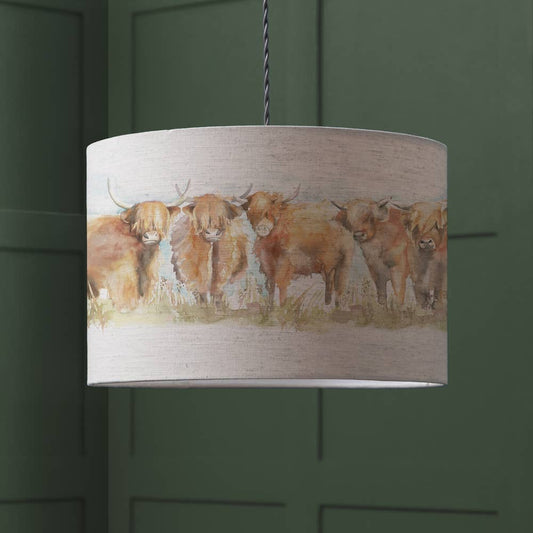 Voyage Maison Highland Cattle Eva Lamp Shade Linen 30cm